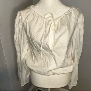 Gianni Bini Cream Blouse with Tie Neck